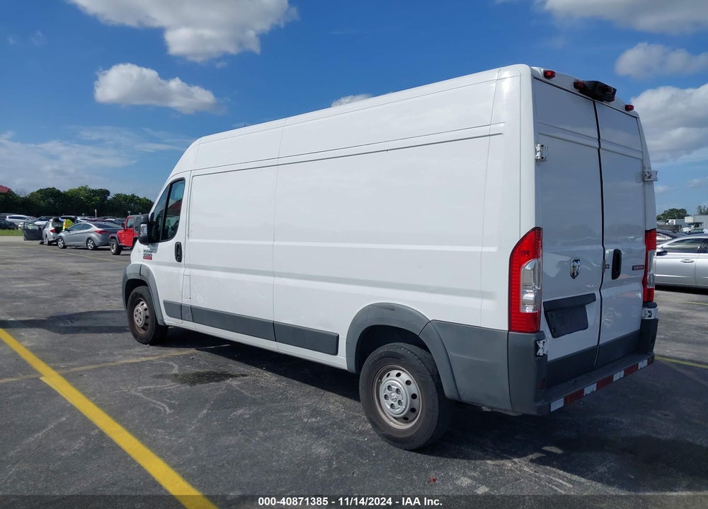 2018 RAM PROMASTER 2500 HIGH ROOF 159 WB VIN: 3C6TRVDG9JE158425