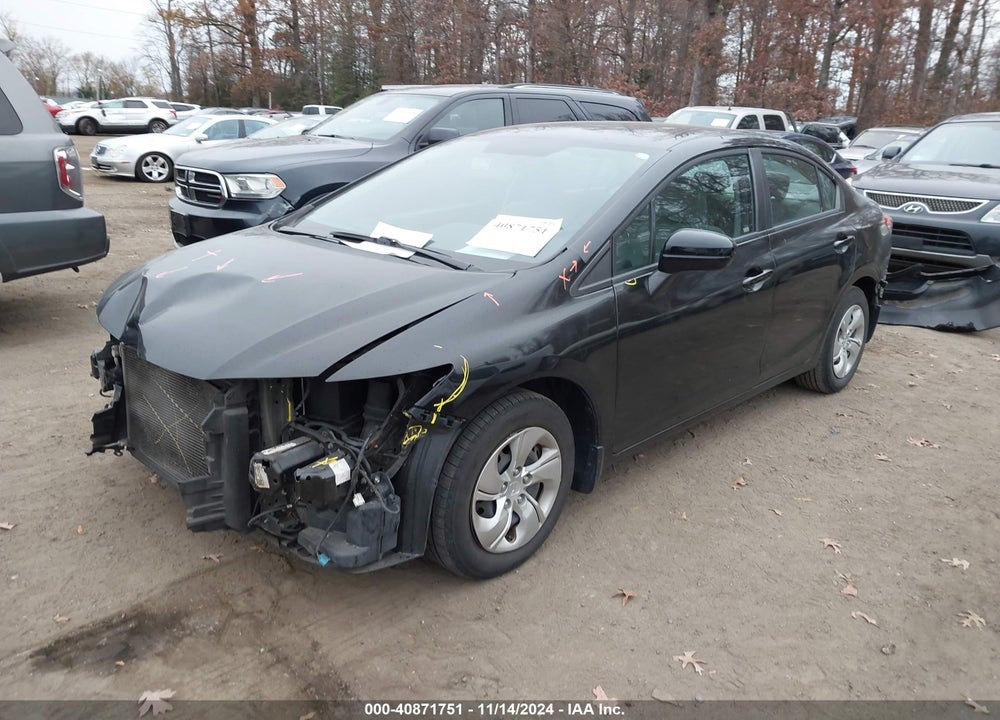 2014 HONDA CIVIC LX VIN: 19XFB2F51EE039214