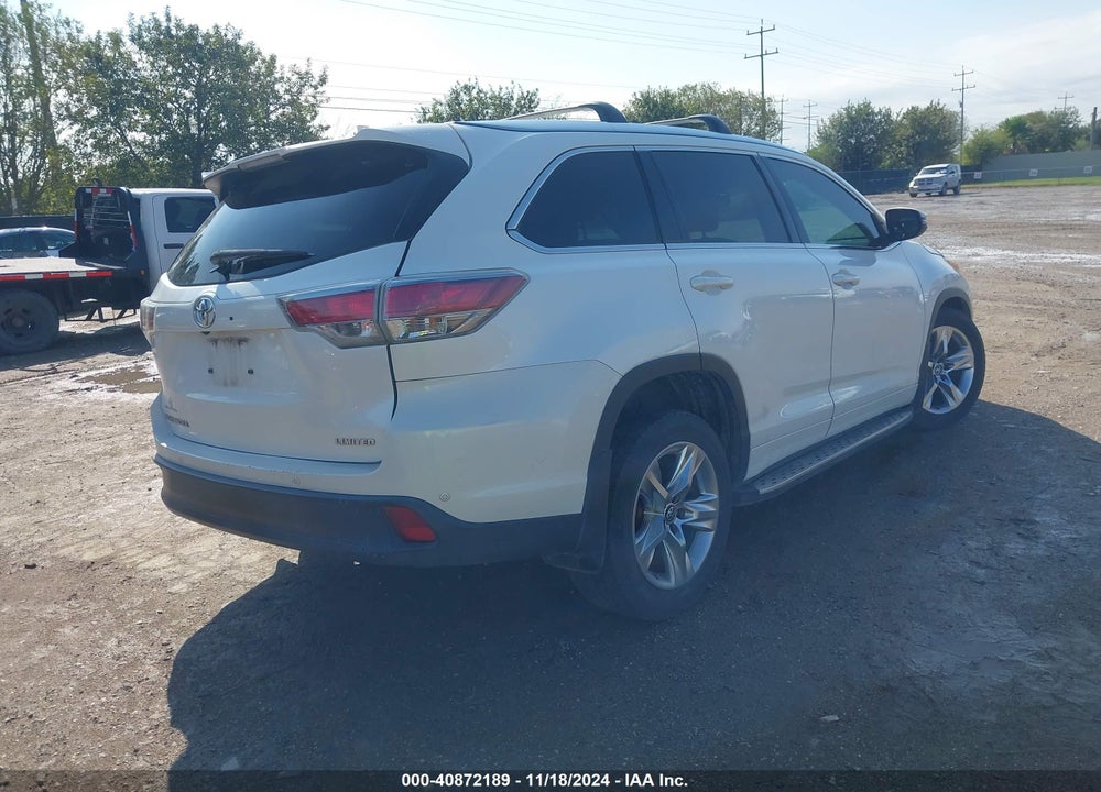 2016 TOYOTA HIGHLANDER LIMITED V6 VIN: 5TDYKRFH0GS154116