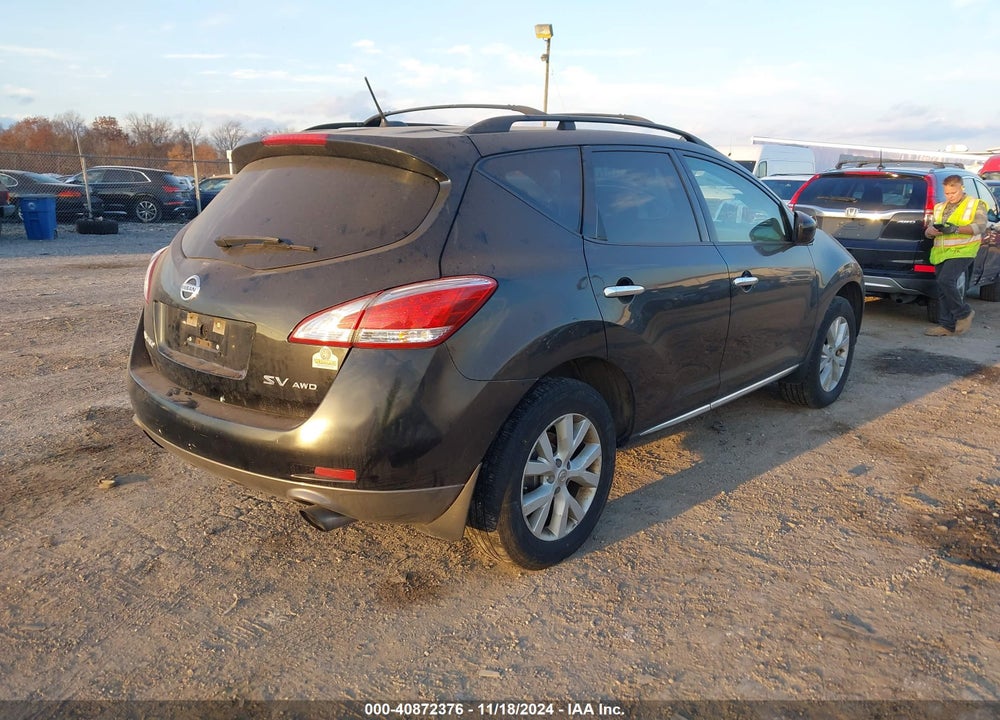 2012 NISSAN MURANO SV VIN: JN8AZ1MW4CW219001