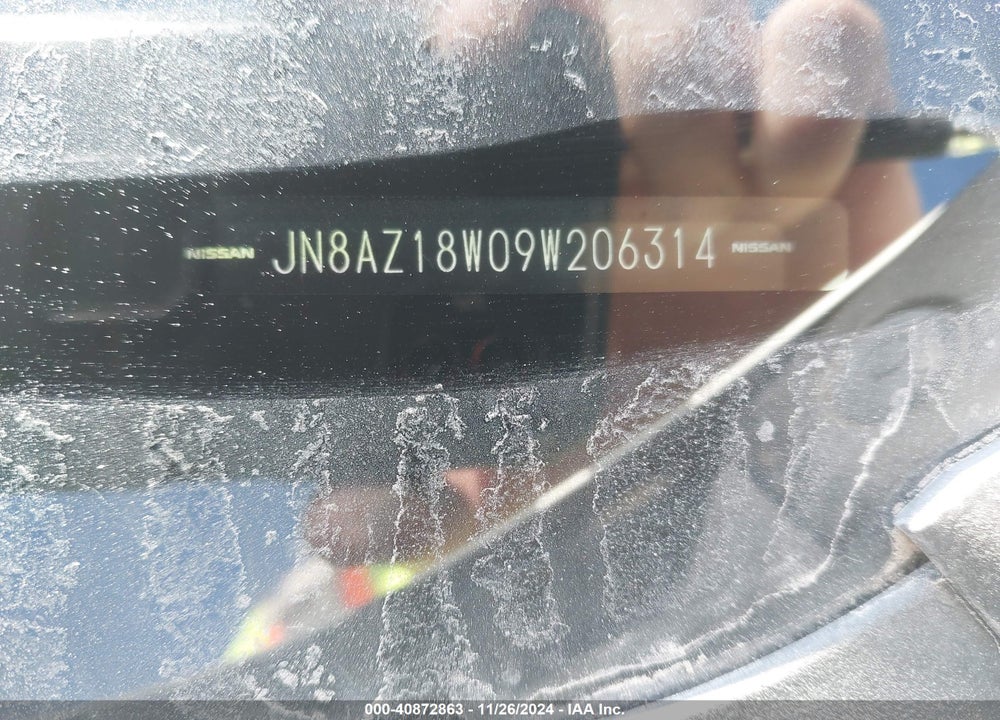 2009 NISSAN MURANO SL VIN: JN8AZ18W09W206314
