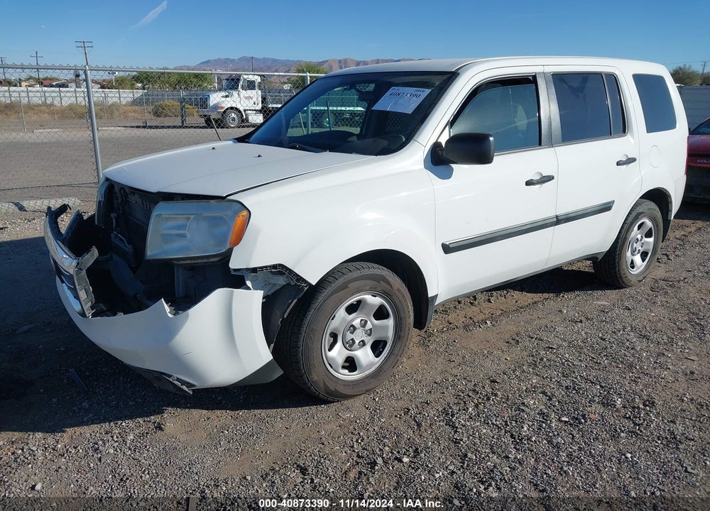 2013 HONDA PILOT LX VIN: 5FNYF4H26DB060855