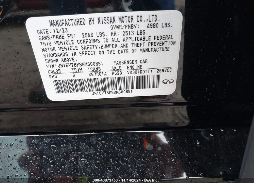 2024 INFINITI Q50 LUXE VIN: JN1EV7BP8RM600851