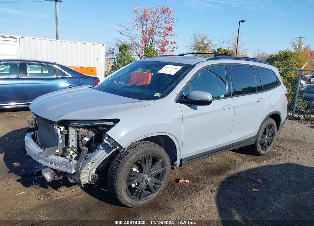 2022 HONDA PILOT AWD BLACK EDITION VIN: 5FNYF6H73NB037994