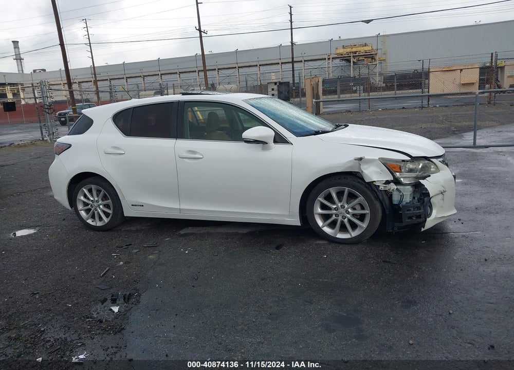2012 LEXUS CT 200H PREMIUM VIN: JTHKD5BH0C2078069