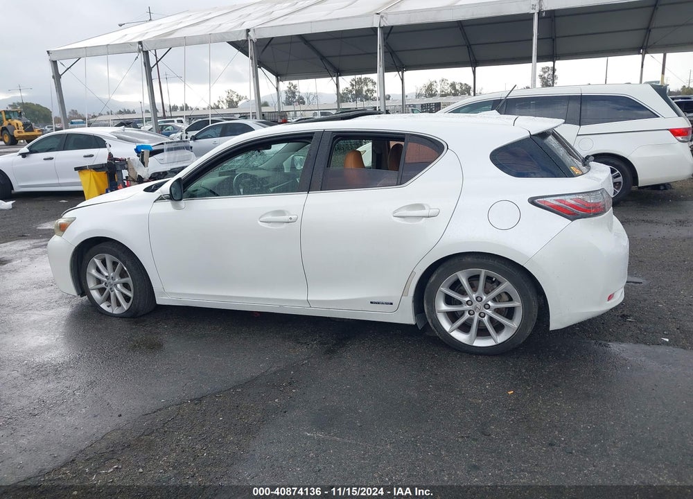 2012 LEXUS CT 200H PREMIUM VIN: JTHKD5BH0C2078069