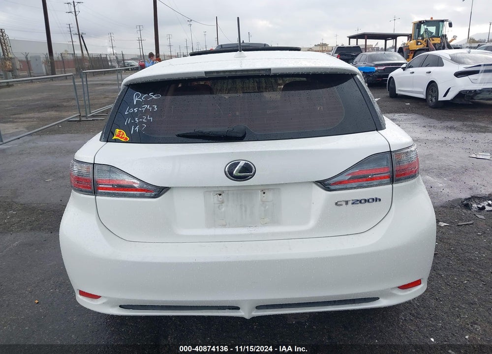 2012 LEXUS CT 200H PREMIUM VIN: JTHKD5BH0C2078069