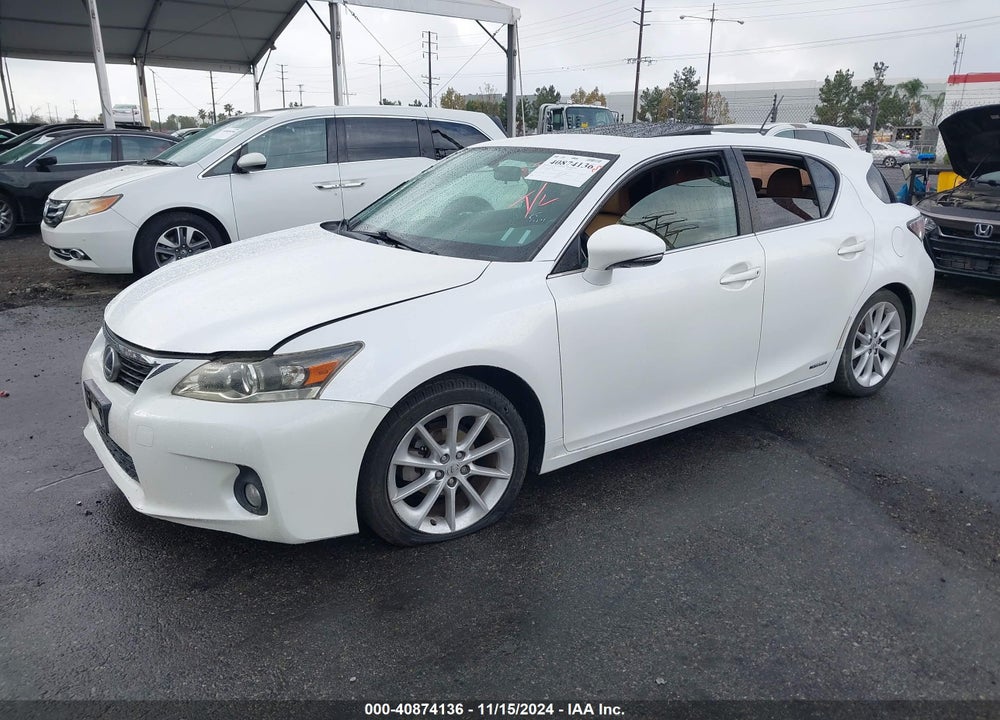2012 LEXUS CT 200H PREMIUM VIN: JTHKD5BH0C2078069