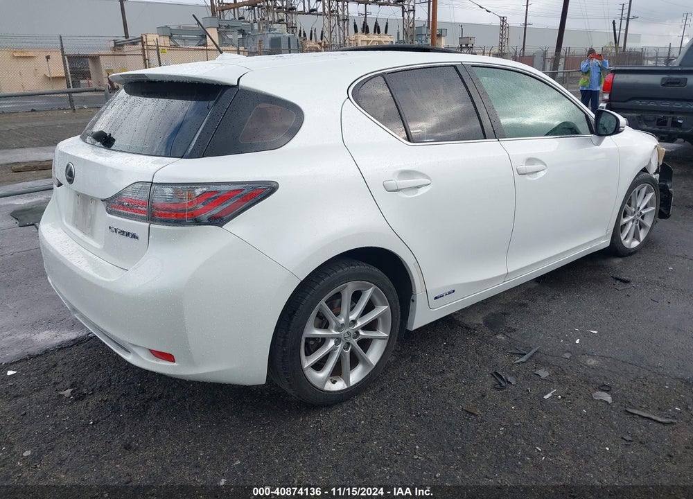 2012 LEXUS CT 200H PREMIUM VIN: JTHKD5BH0C2078069