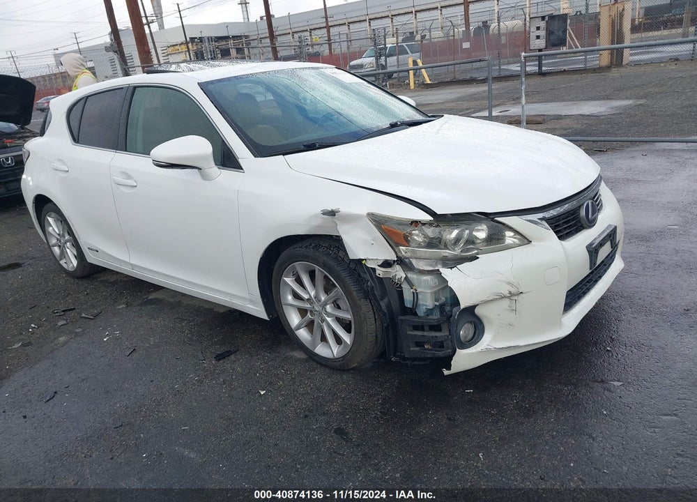 2012 LEXUS CT 200H PREMIUM VIN: JTHKD5BH0C2078069