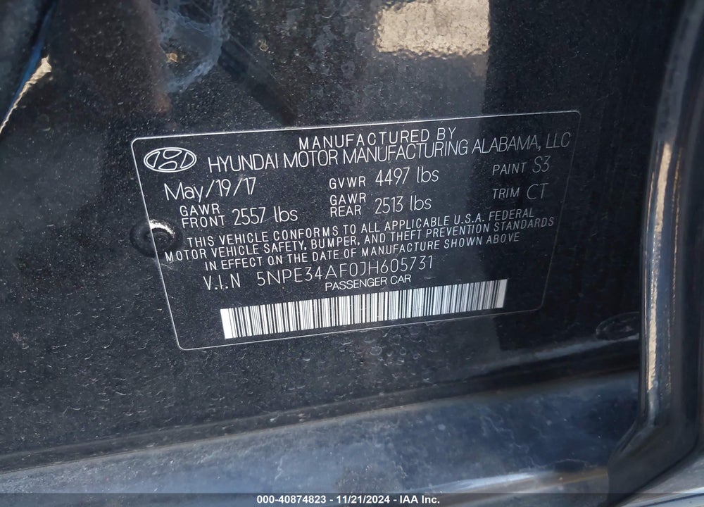 2018 HYUNDAI SONATA LIMITED VIN: 5NPE34AF0JH605731