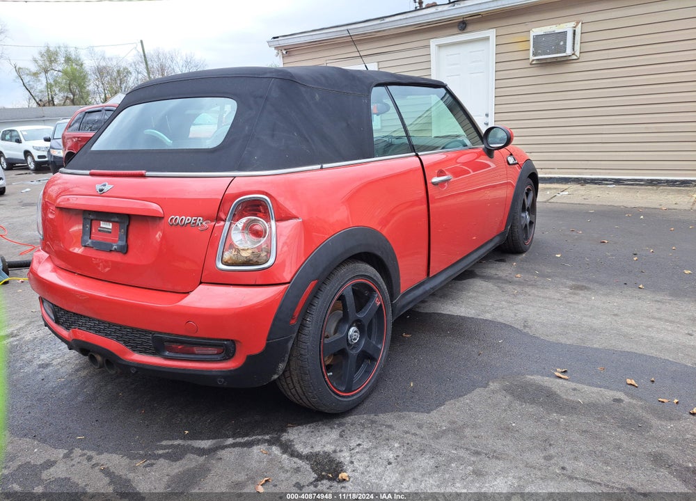 2014 MINI CONVERTIBLE COOPER S VIN: WMWZP3C51ET706456