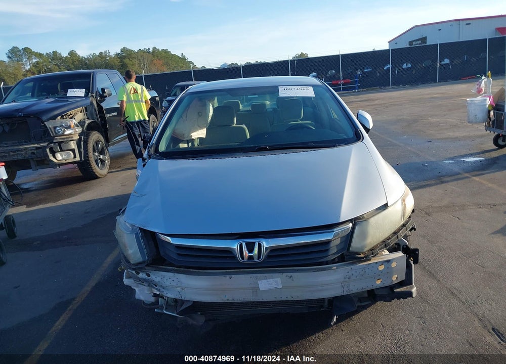 2012 HONDA CIVIC LX VIN: 19XFB2F50CE085808