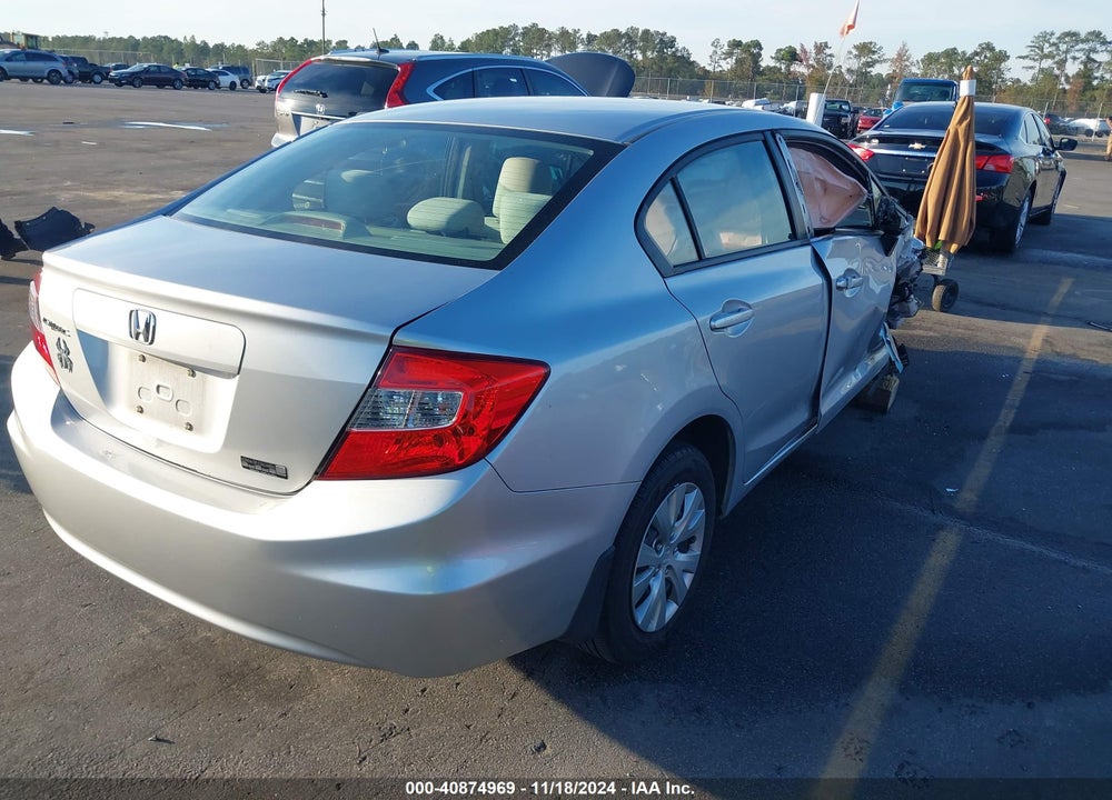 2012 HONDA CIVIC LX VIN: 19XFB2F50CE085808