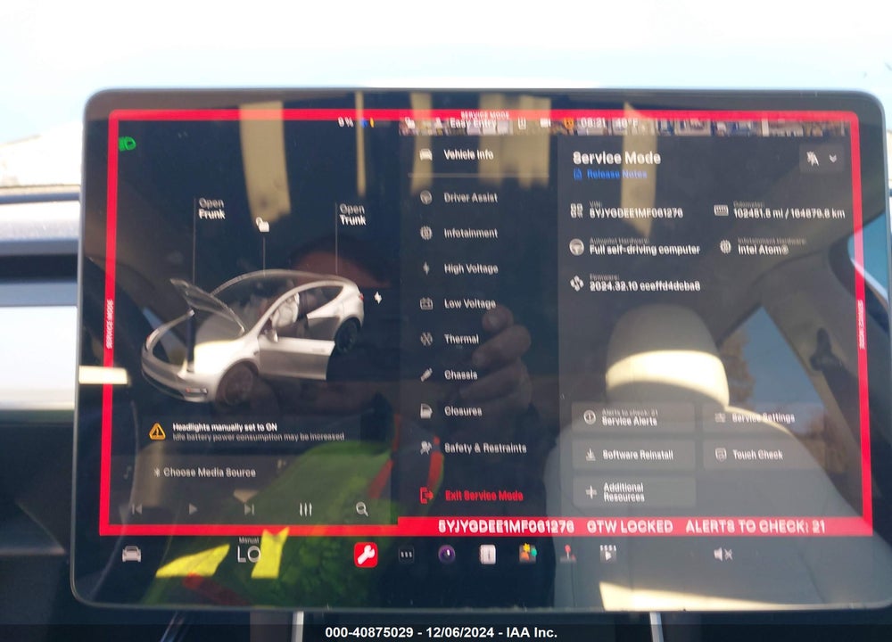 2021 TESLA MODEL Y LONG RANGE DUAL MOTOR ALL-WHEEL DRIVE VIN: 5YJYGDEE1MF061276