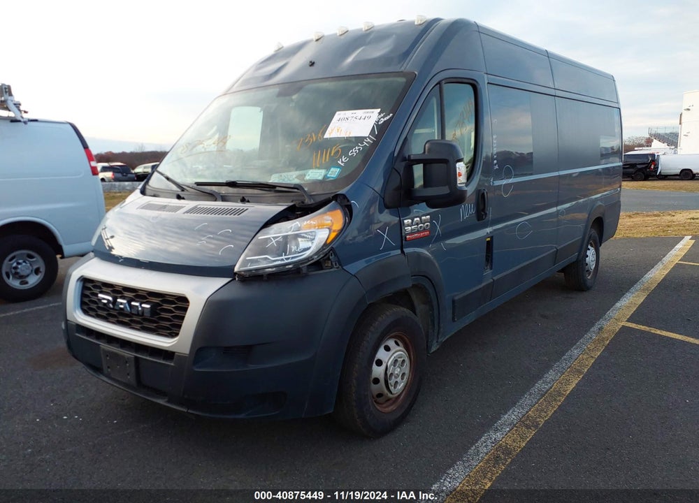 2019 RAM PROMASTER 3500 CARGO VAN HIGH ROOF 159 WB EXT VIN: 3C6URVJG6KE555441