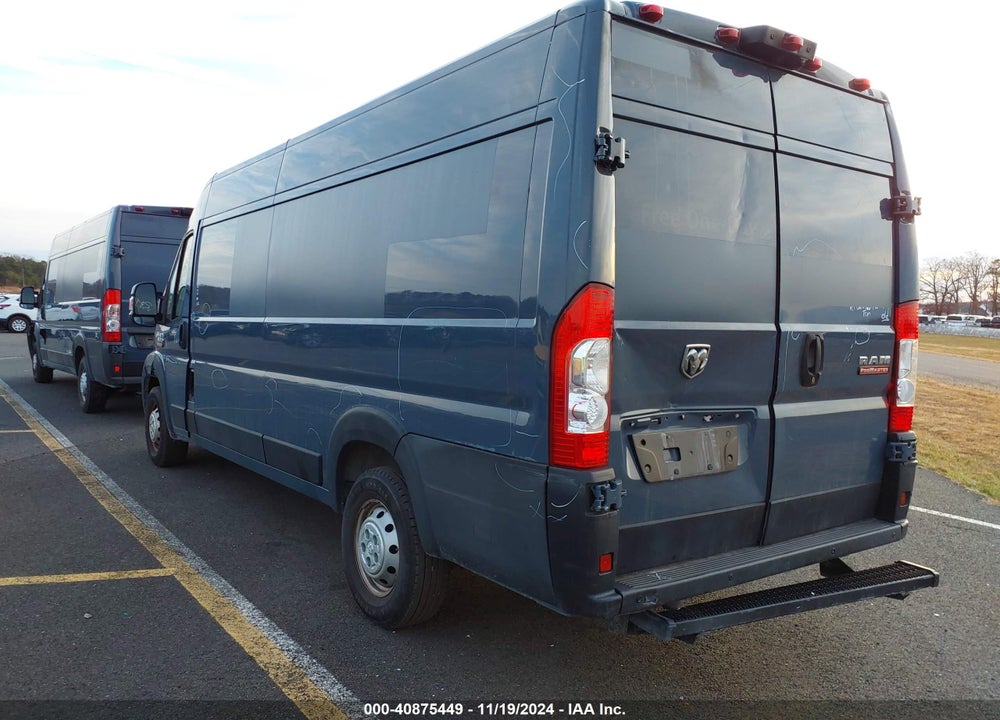 2019 RAM PROMASTER 3500 CARGO VAN HIGH ROOF 159 WB EXT VIN: 3C6URVJG6KE555441