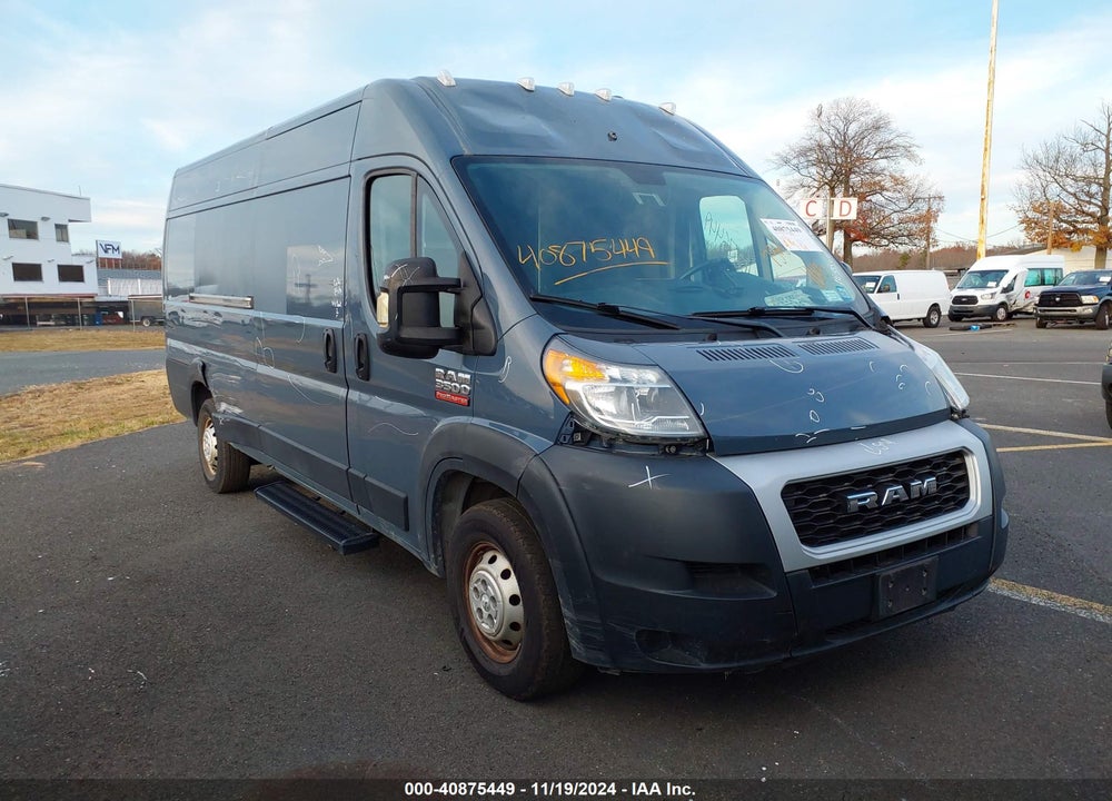 2019 RAM PROMASTER 3500 CARGO VAN HIGH ROOF 159 WB EXT VIN: 3C6URVJG6KE555441