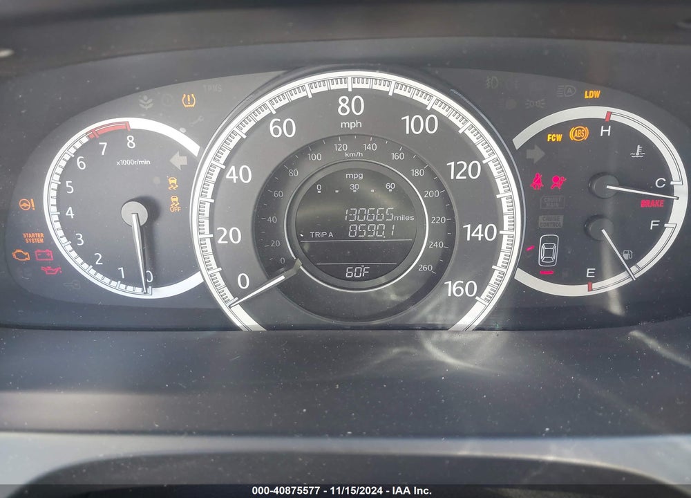 2013 HONDA ACCORD EX-L V-6 VIN: 1HGCR3F8XDA011526