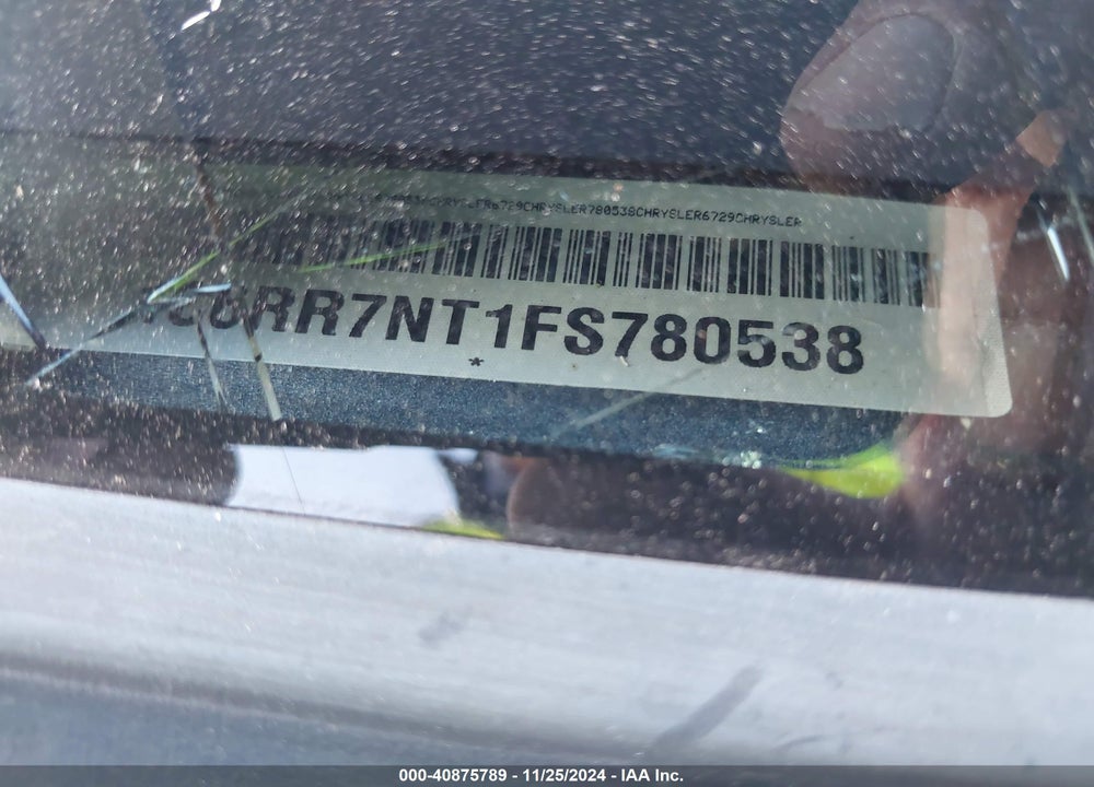 2015 RAM 1500 LAIE VIN: 1C6RR7NT1FS780538