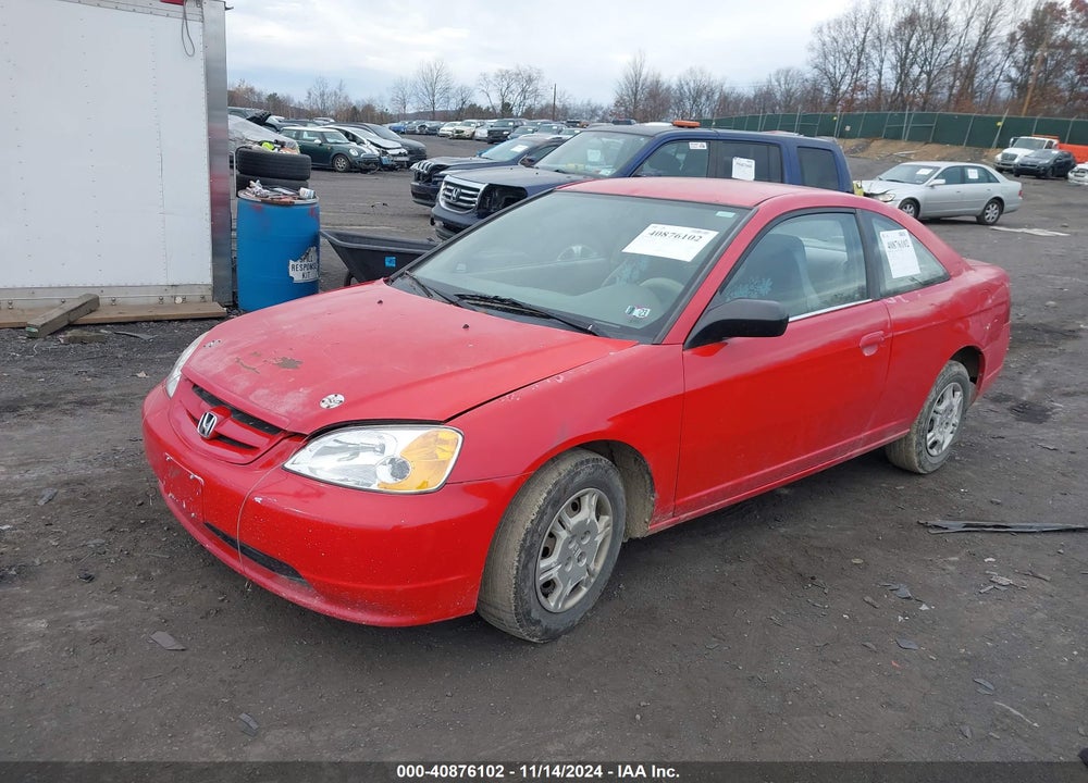 2002 HONDA CIVIC LX VIN: 1HGEM22542L065693