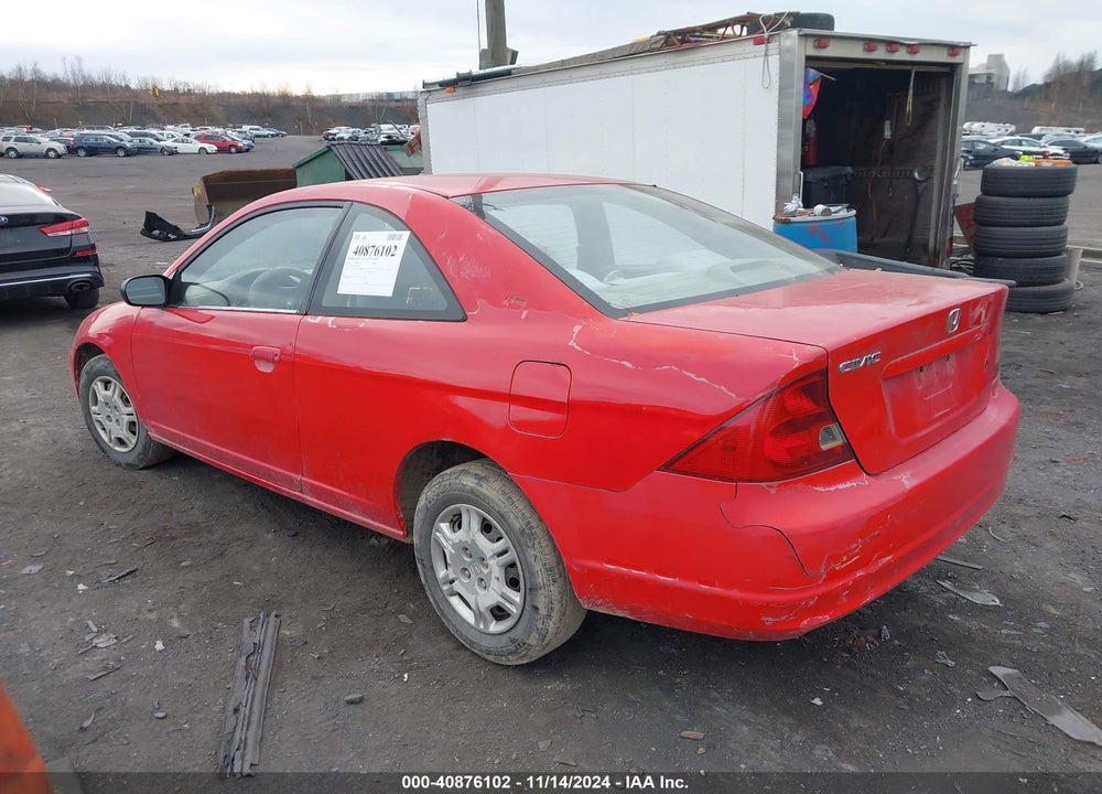 2002 HONDA CIVIC LX VIN: 1HGEM22542L065693