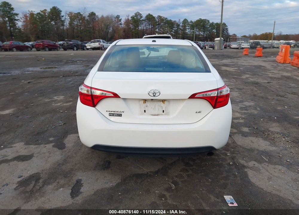 2016 TOYOTA COROLLA LE PREMIUM VIN: 2T1BURHE5GC734649
