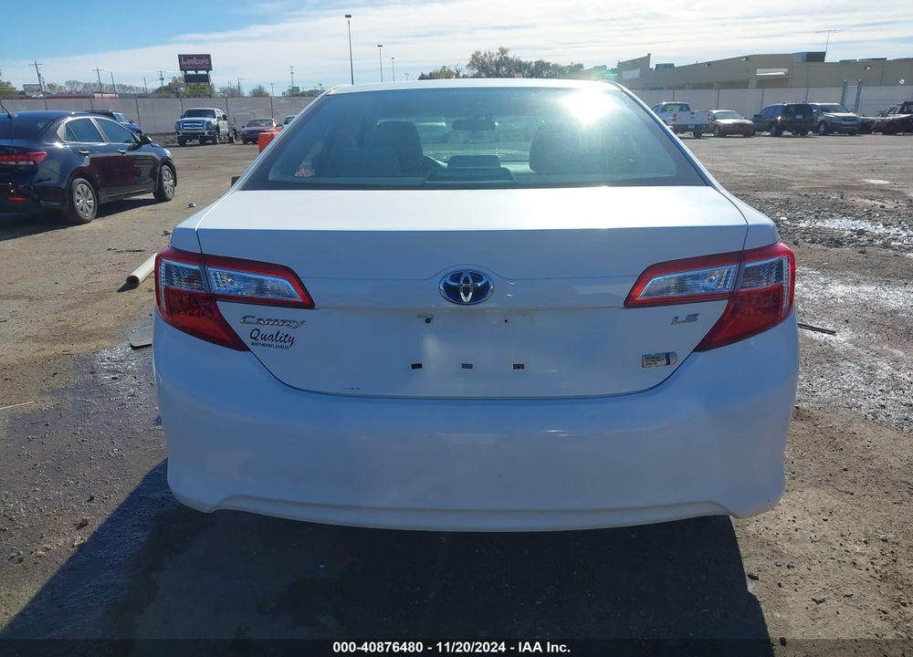 2012 TOYOTA CAMRY HYBRID VIN: 4T1BD1FK5CU013539