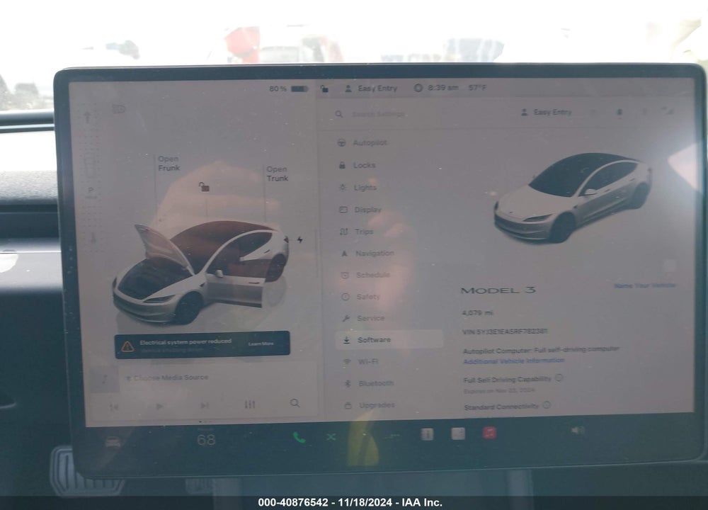 2024 TESLA MODEL 3 REAR-WHEEL DRIVE VIN: 5YJ3E1EA5RF782381