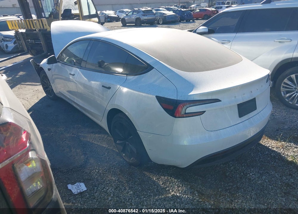 2024 TESLA MODEL 3 REAR-WHEEL DRIVE VIN: 5YJ3E1EA5RF782381