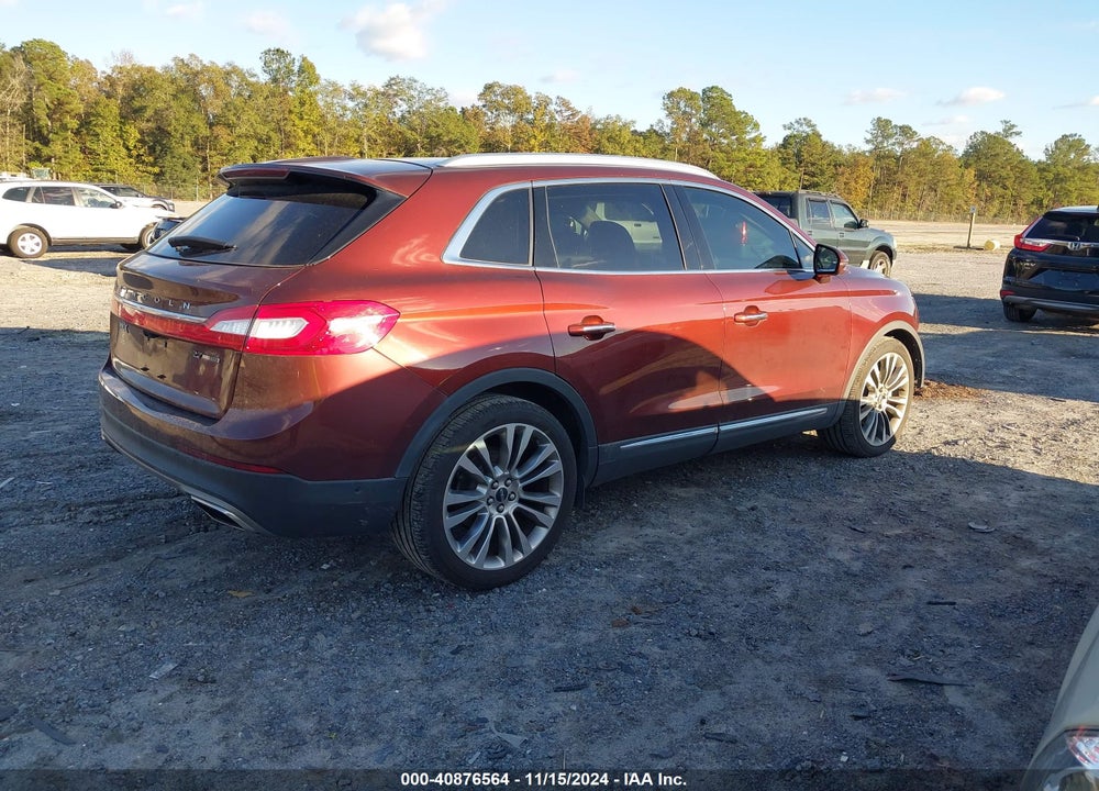 2016 LINCOLN MKX RESERVE VIN: 2LMTJ6LPXGBL79894