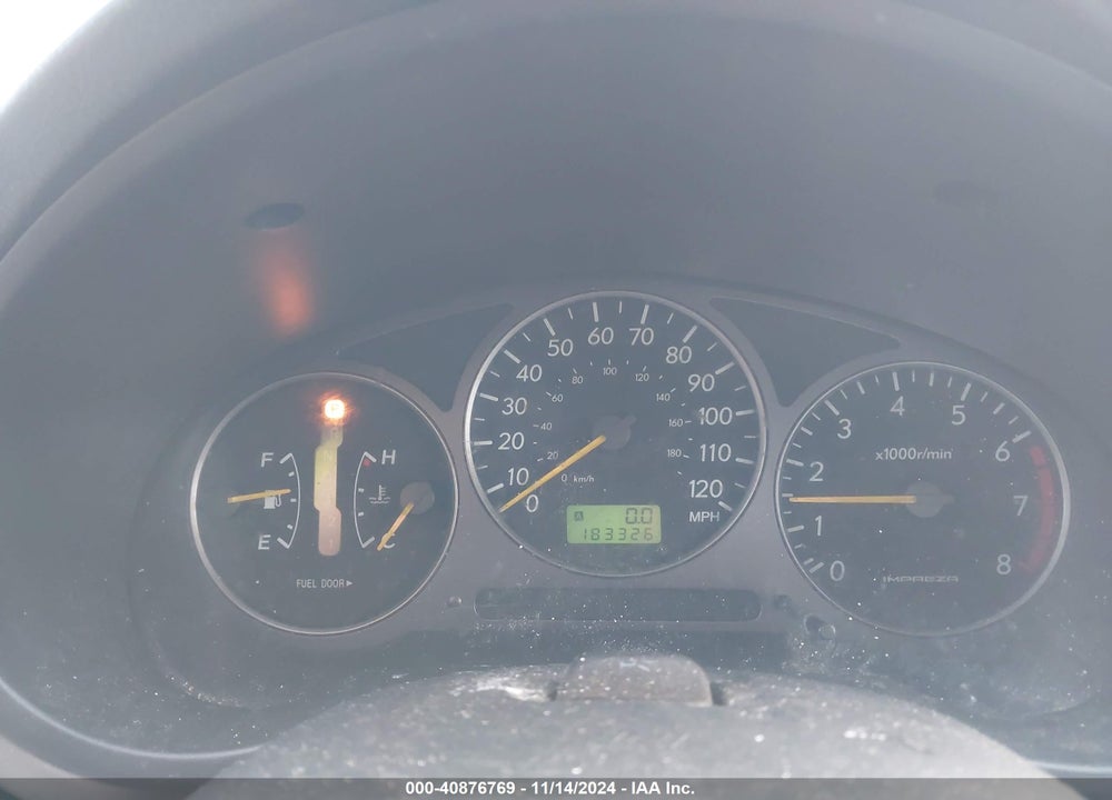 2002 SUBARU IMPREZA 2.5RS VIN: JF1GD67532H503359