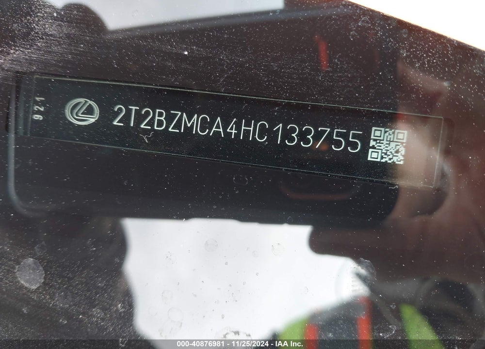 2017 LEXUS RX 350 VIN: 2T2BZMCA4HC133755
