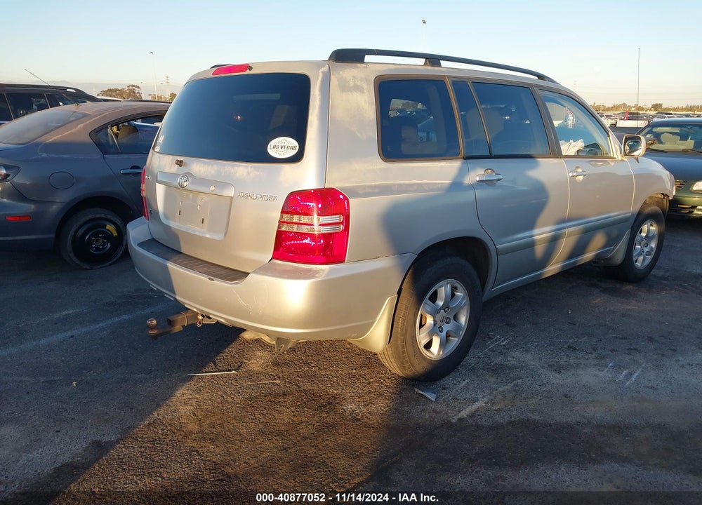 2002 TOYOTA HIGHLANDER V6 VIN: JTEGF21A320066220