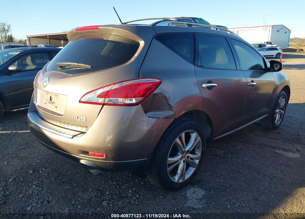 2012 NISSAN MURANO LE VIN: JN8AZ1MUXCW106250