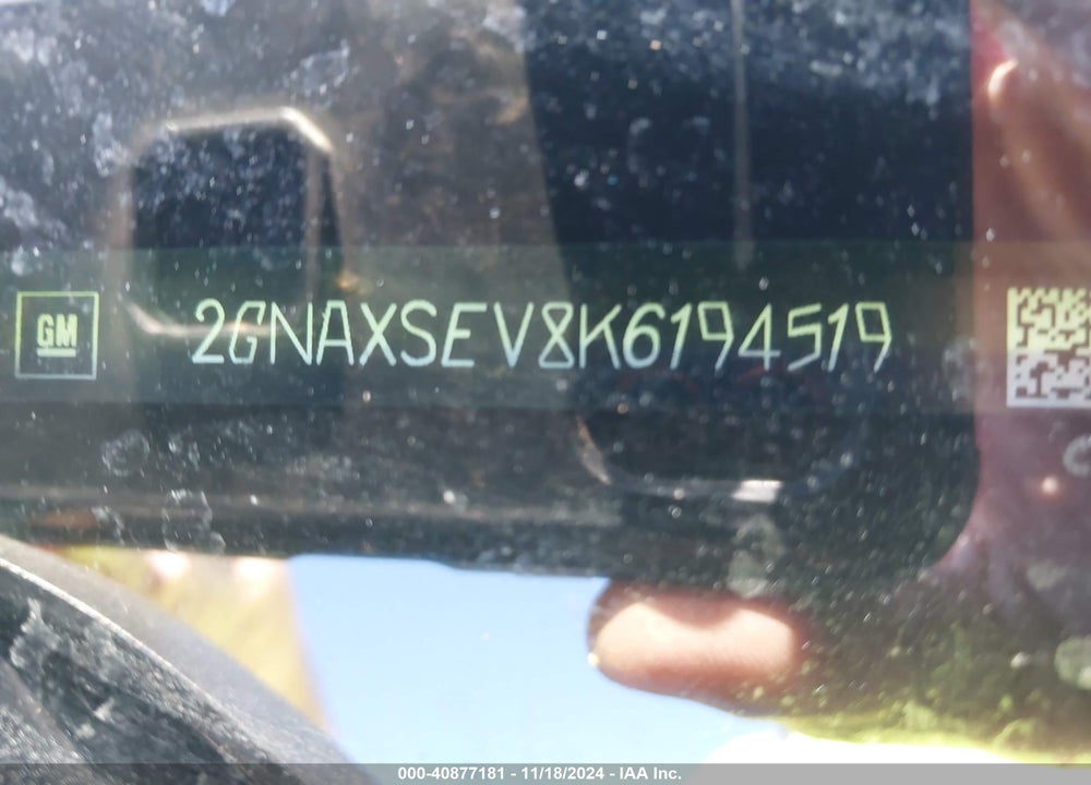 2019 CHEVROLET EQUINOX LS VIN: 2GNAXSEV8K6194519