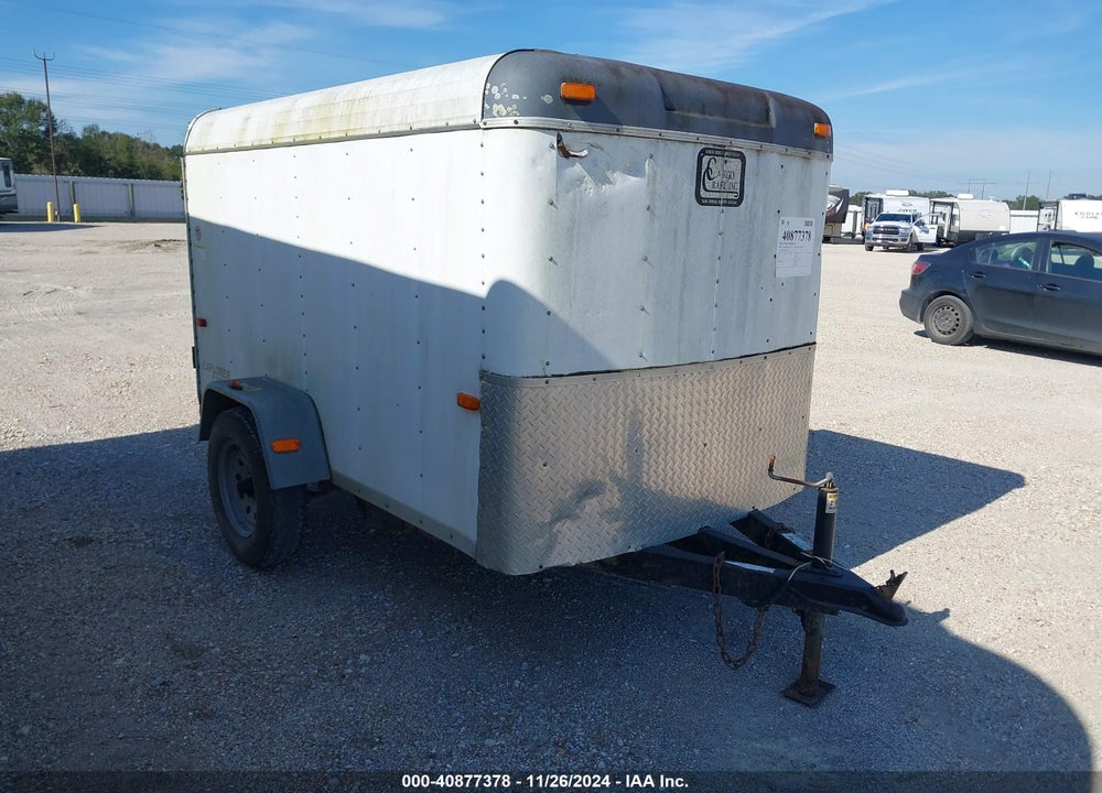 2008 CARGO CRAFT, INC 5X8 ENCLOSED TRAILER VIN: 4D6EB08188C018228