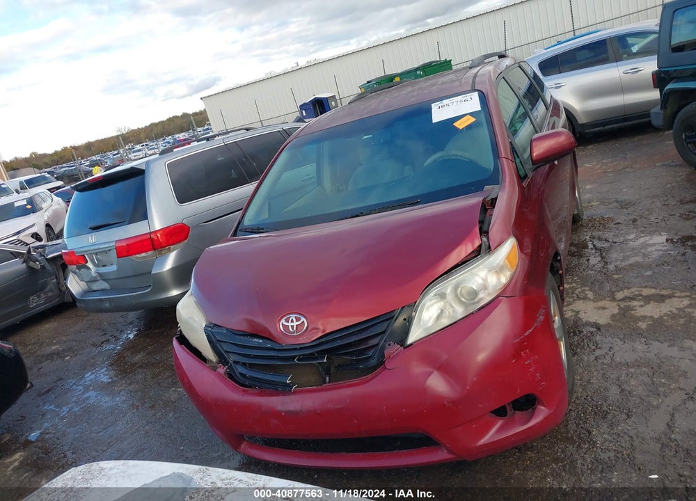 2012 TOYOTA SIENNA LE V6 8 PASSENGER VIN: 5TDKK3DC1CS258473