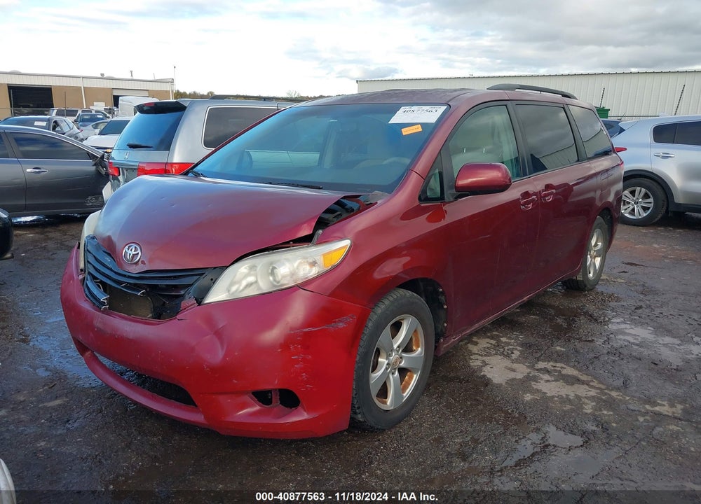 2012 TOYOTA SIENNA LE V6 8 PASSENGER VIN: 5TDKK3DC1CS258473