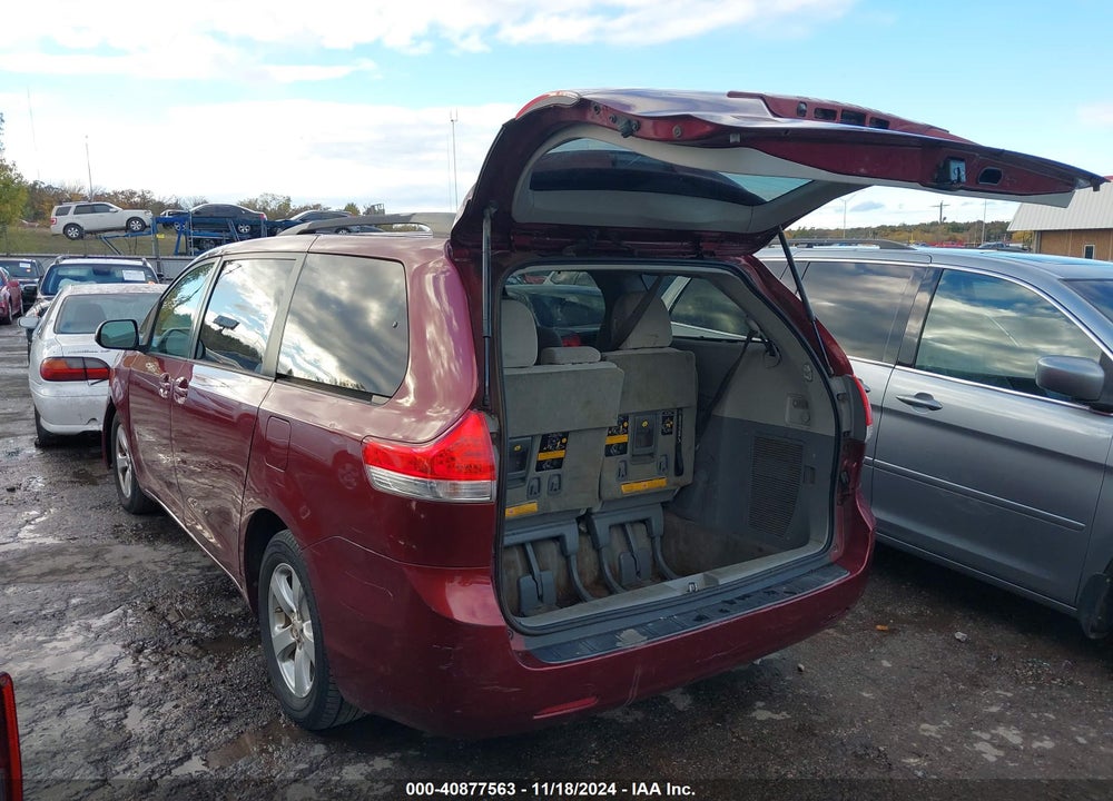 2012 TOYOTA SIENNA LE V6 8 PASSENGER VIN: 5TDKK3DC1CS258473