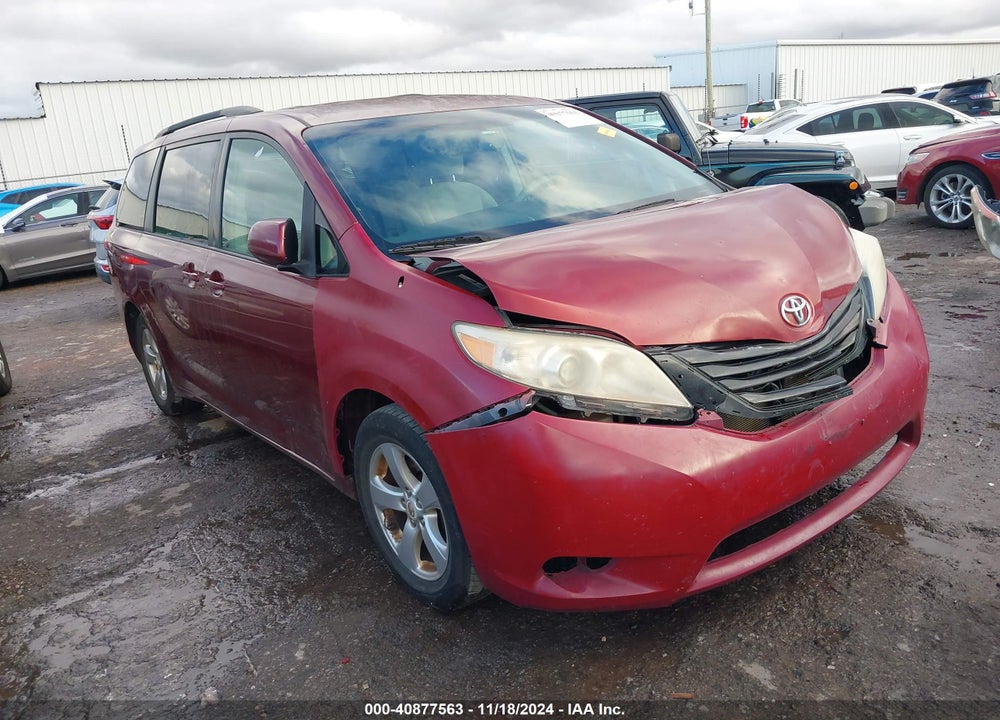 2012 TOYOTA SIENNA LE V6 8 PASSENGER VIN: 5TDKK3DC1CS258473
