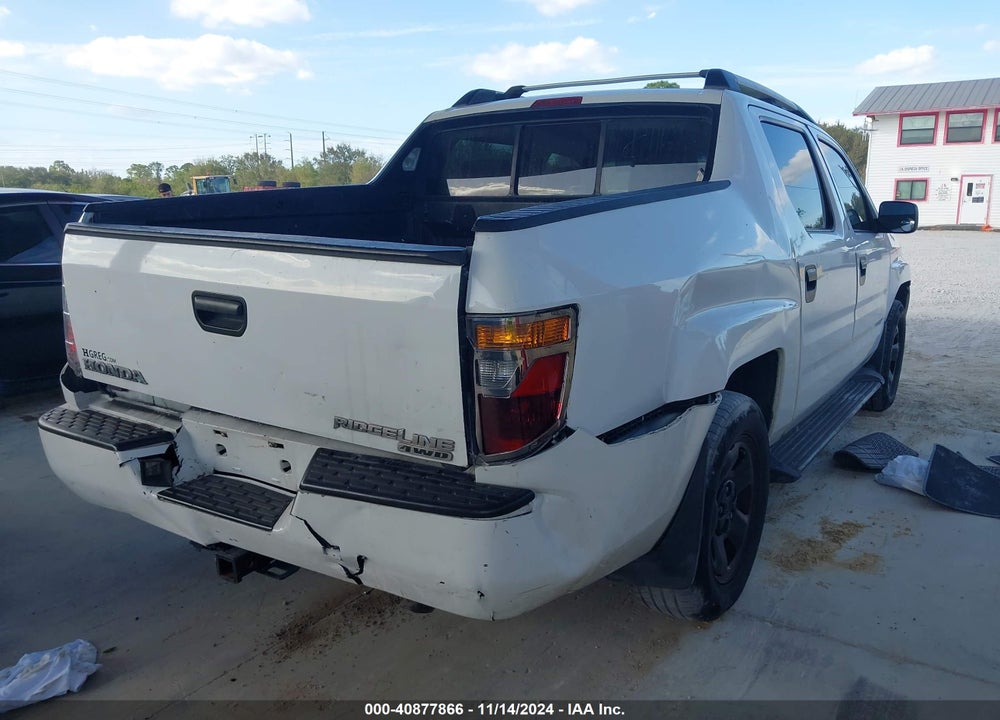 2008 HONDA RIDGELINE RT VIN: 2HJYK16298H508854