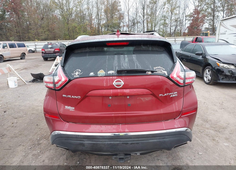 2018 NISSAN MURANO PLATINUM VIN: 5N1AZ2MH2JN198957