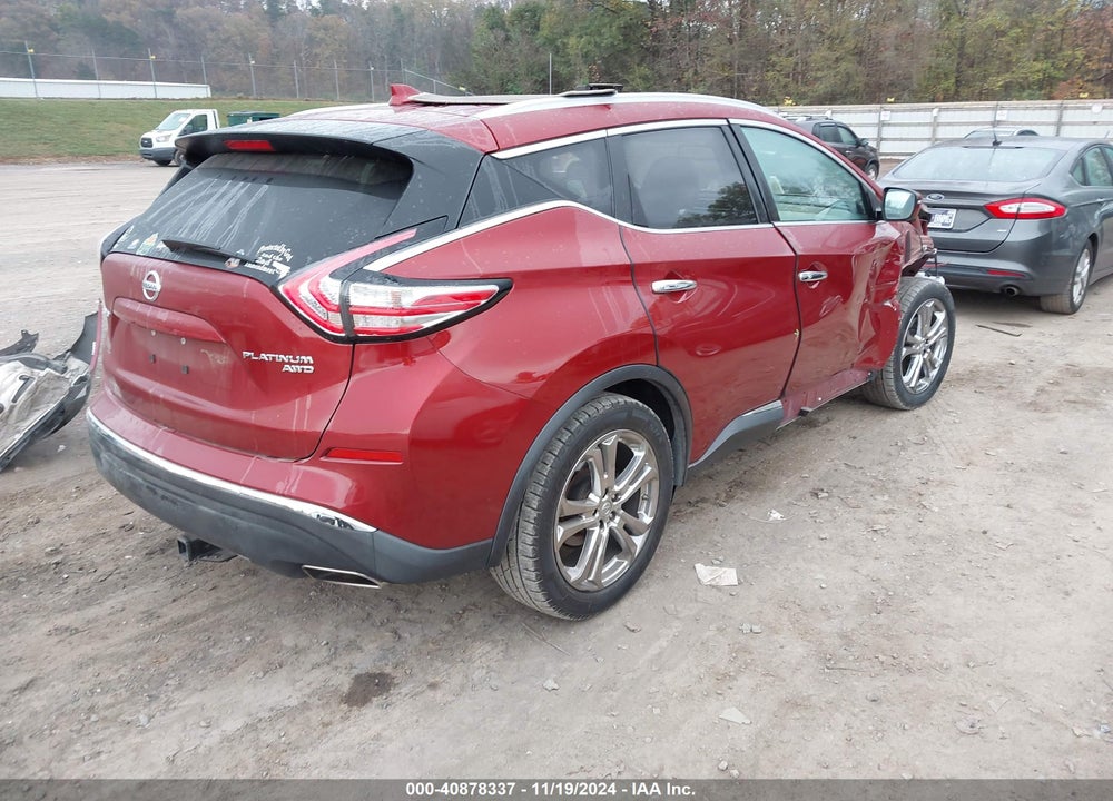 2018 NISSAN MURANO PLATINUM VIN: 5N1AZ2MH2JN198957