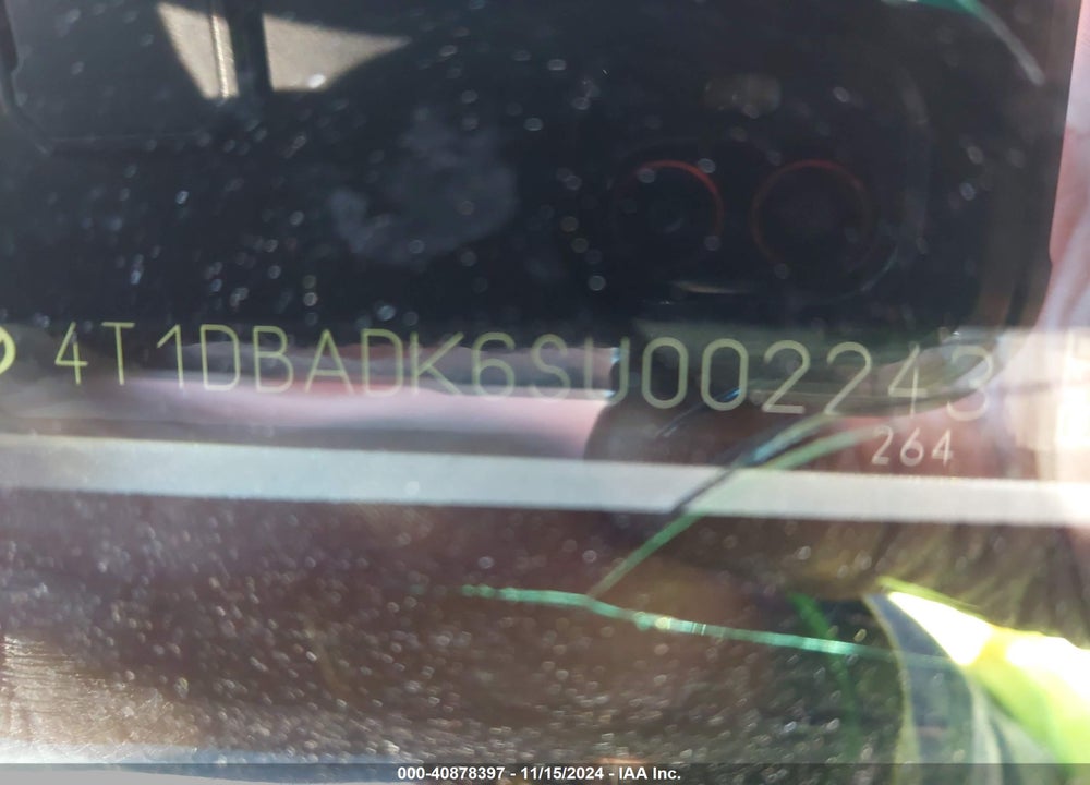 2025 TOYOTA CAMRY XSE VIN: 4T1DBADK6SU002243