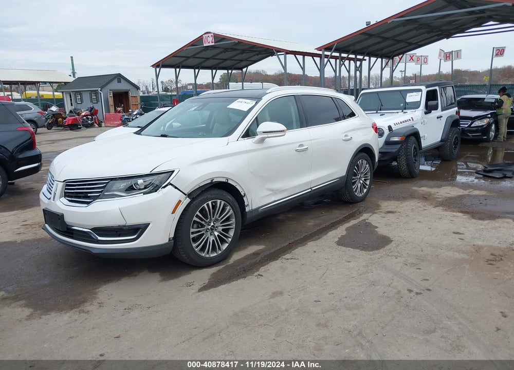 2016 LINCOLN MKX RESERVE VIN: 2LMTJ8LR2GBL54341