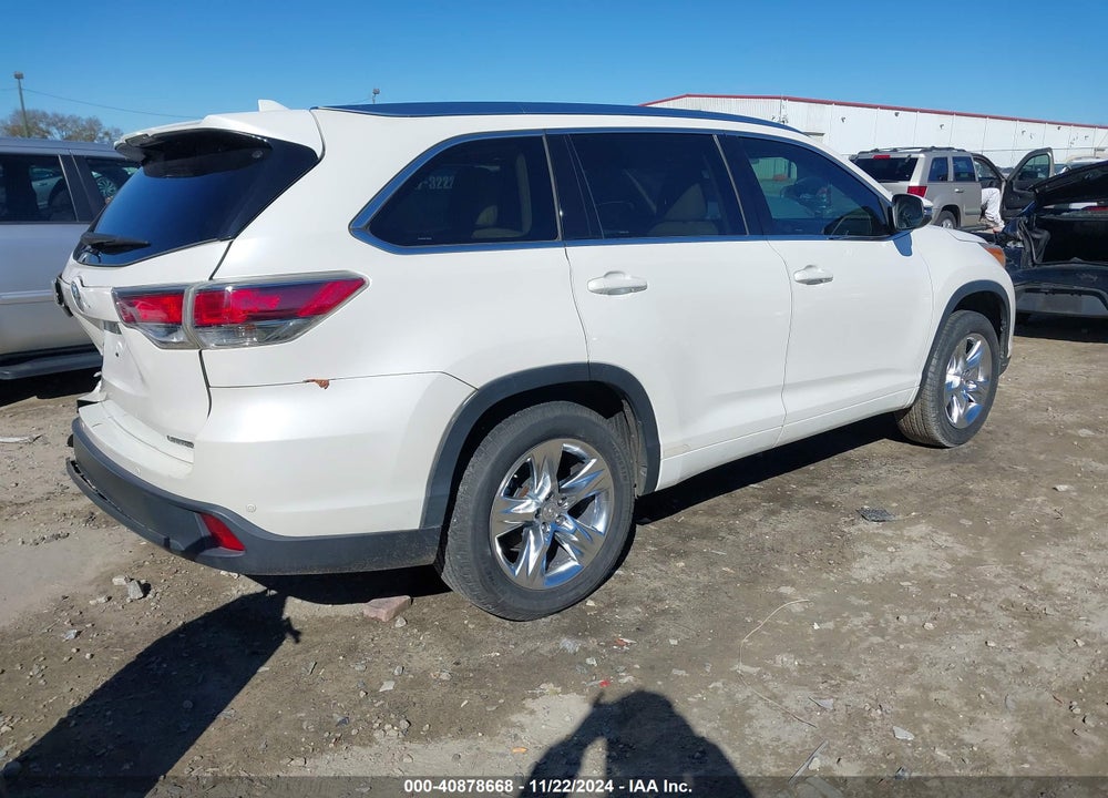 2014 TOYOTA HIGHLANDER LIMITED V6 VIN: 5TDYKRFH0ES034684