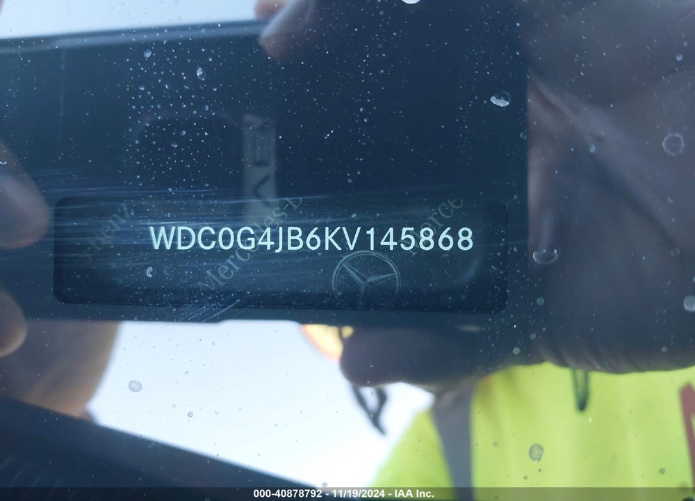 2019 MERCEDES-BENZ GLC 300 VIN: WDC0G4JB6KV145868