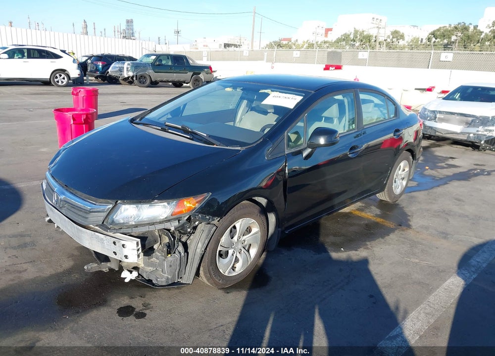 2012 HONDA CIVIC LX VIN: 19XFB2F58CE347137