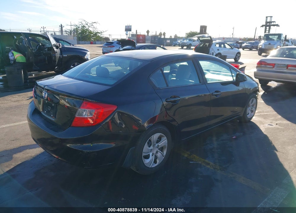 2012 HONDA CIVIC LX VIN: 19XFB2F58CE347137